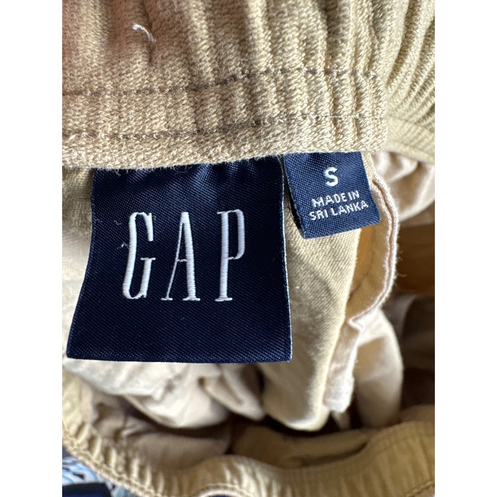 Gap Pull On Shorts Womens Small Tan Elastic Waist Drawstring Twill Khaki Beige - Picture 6 of 9